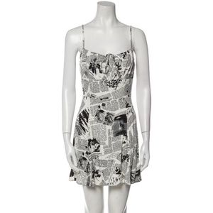 Reformation Newspaper Print Helm Dress